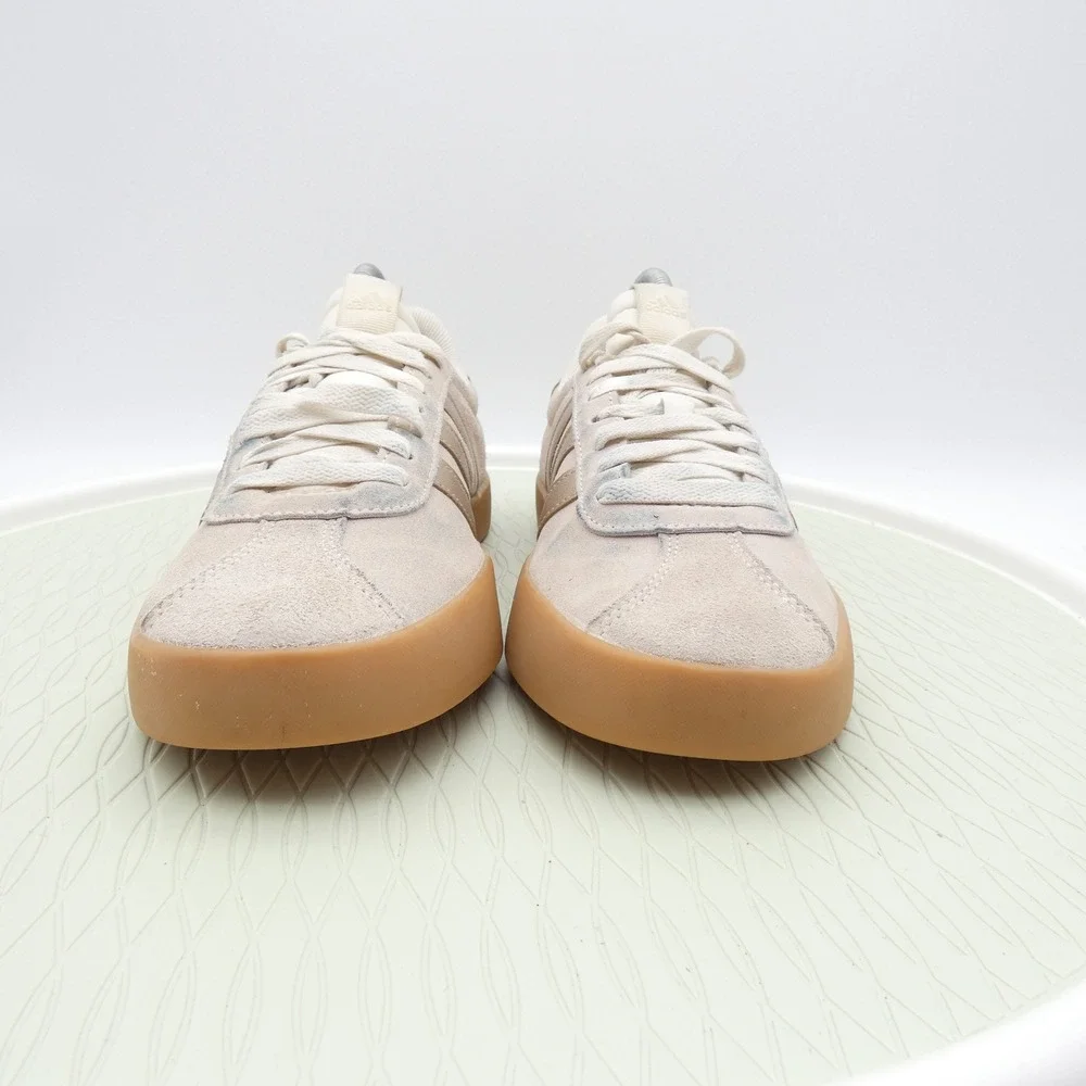 Adidas VL Court 3.0 Platform Wonder White Gold Suede Gum JI0485 Mens 7.5